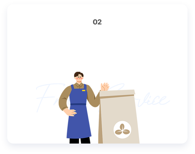 <p style="font-weight:500; letter-spacing:-0.04em; padding-top:75px; line-height:1.3;"><span style="color:#1b7eed">머신 종류와 세팅값에 딱 맞는 원두</span>를<br>전문가가 추천해드립니다.</p>