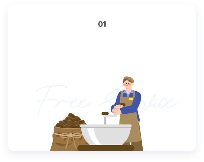 <p style="font-weight:500; letter-spacing:-0.04em; padding-top:75px; line-height:1.3;"><span style="color:#1b7eed">당일 로스팅한 프리미엄 원두</span>를<br>정기 배송 해드립니다.</p>