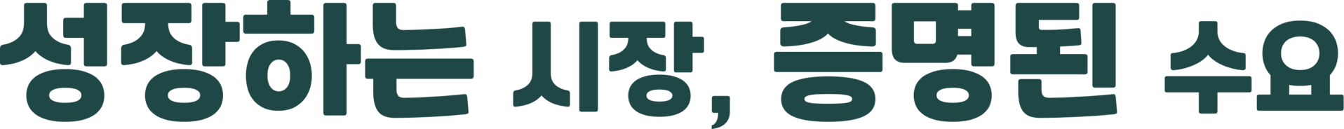 성장하는 시장, 증명된 수요