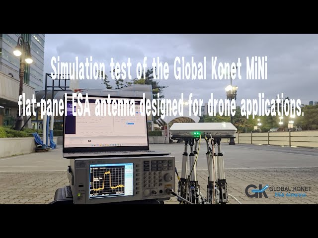 드론 적용을 위해 설계된 Global Konet MiNi 평판형 ESA 안테나의 시뮬레이션 테스트 : Global KONET ...