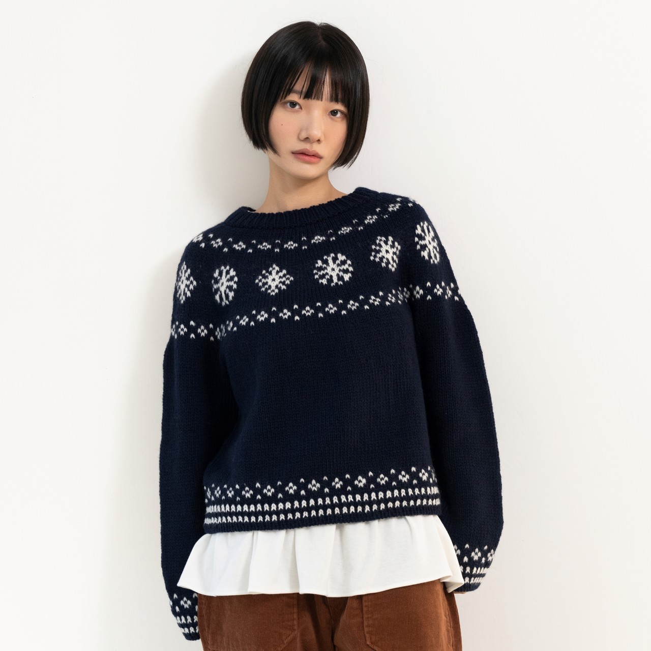 눈 오는 밤 스웨터