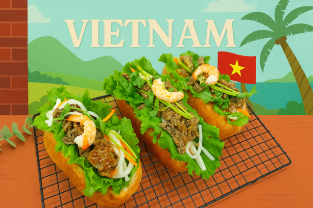 베트남 반미 샌드위치 만들기