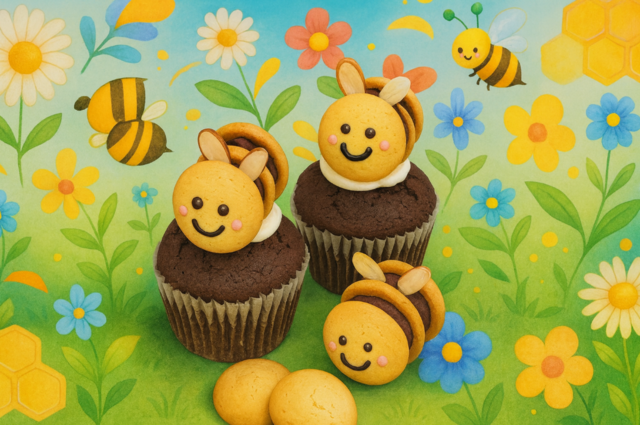 꿀벌 머핀 컵케이크 만들기