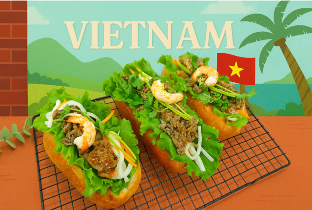 베트남 반미 샌드위치 만들기