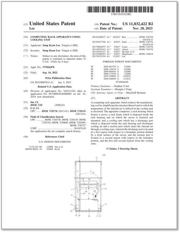 USA Patent US 11,832,422 B2