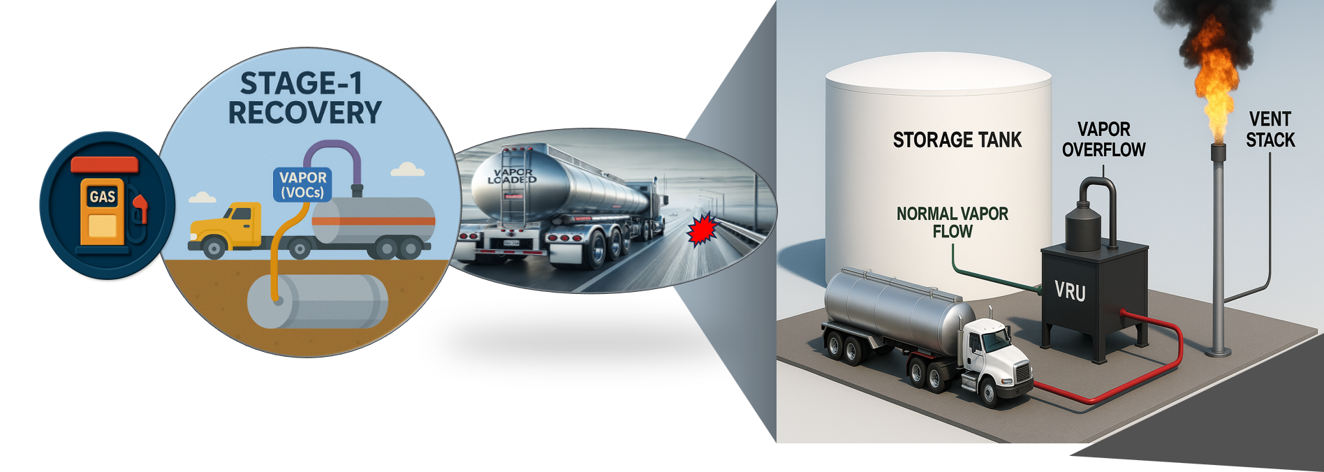 위험한 스테이지 I 유증기 회수설비