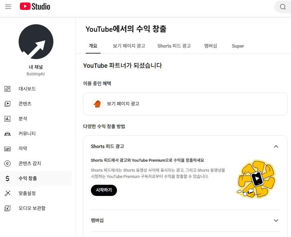 관리하는 수익채널만 100개 내외보유