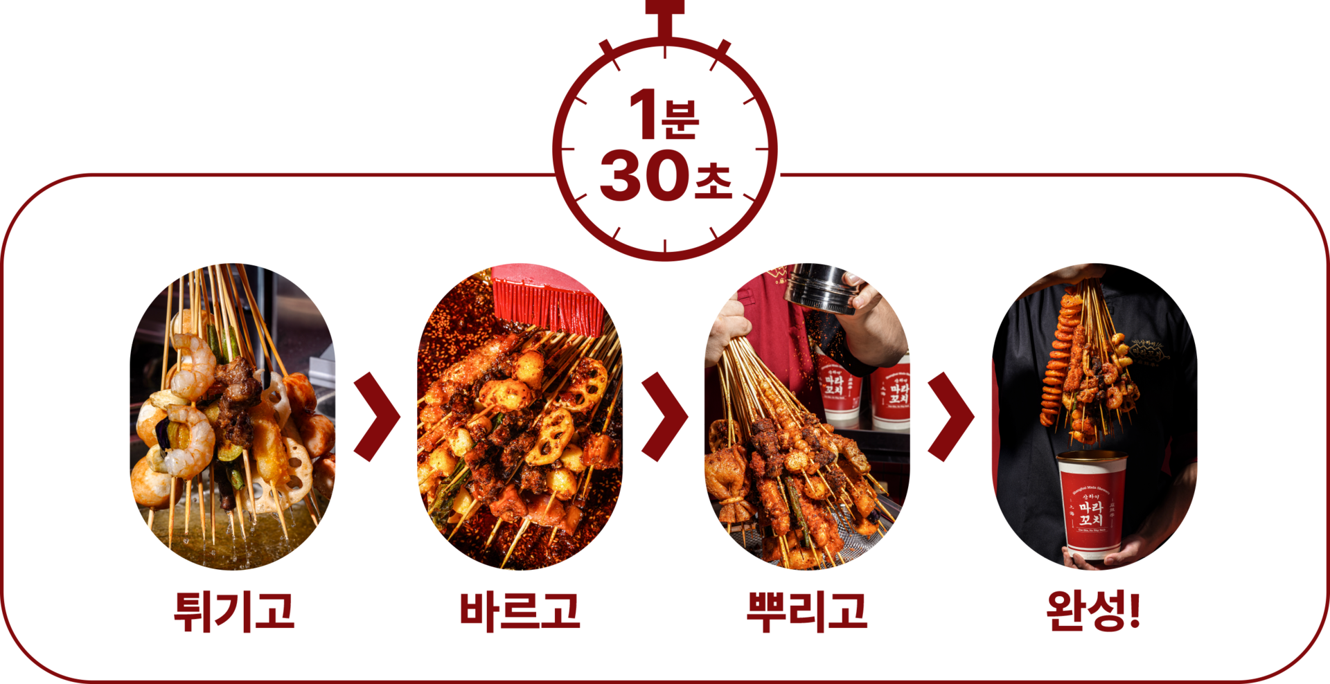 1분 30초 조리 과정