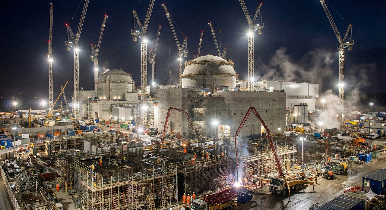 Nuclear Power Plant under Construction >