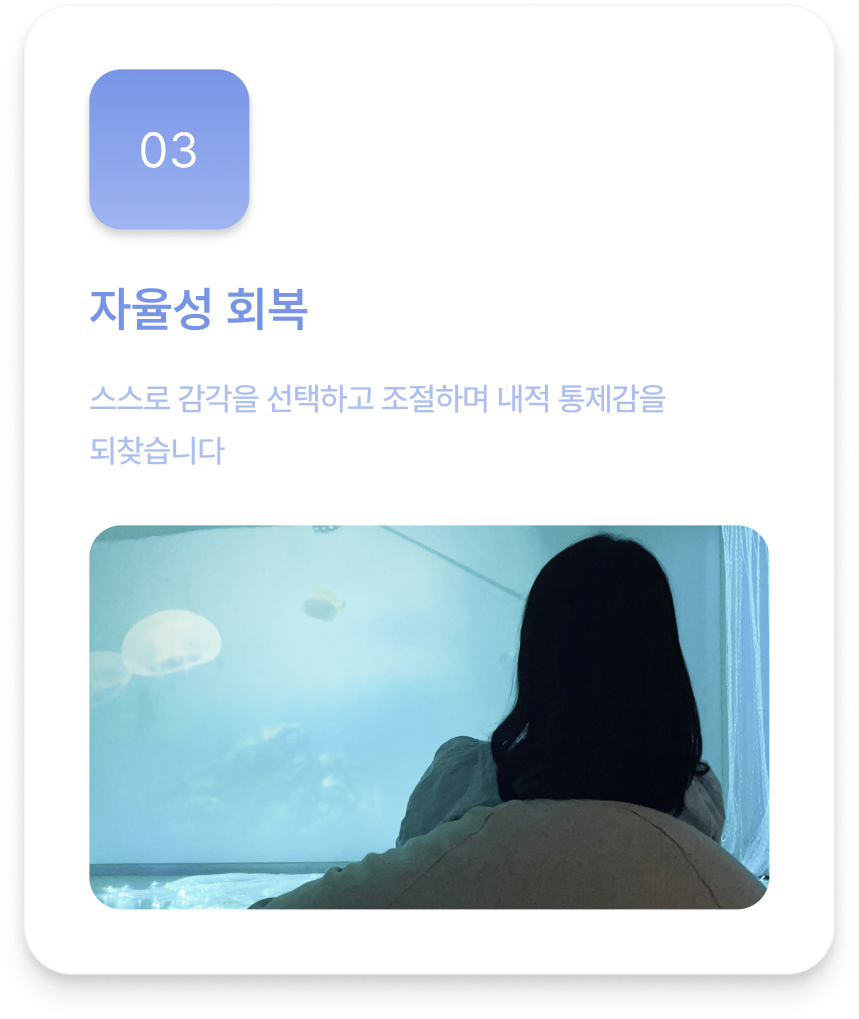 자율성 회복: 스스로 감각을 선택하고 조절하며 내적 통제감을 되찾습니다