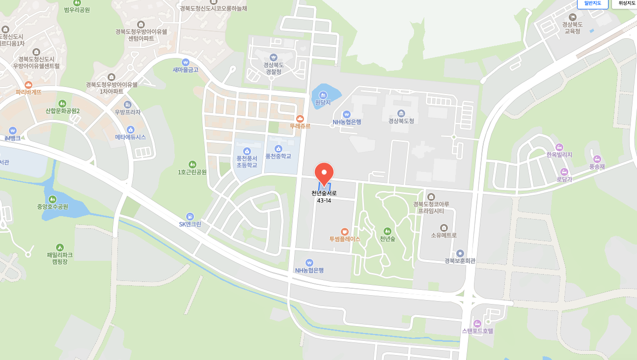 경북지사 위치 안내 지도