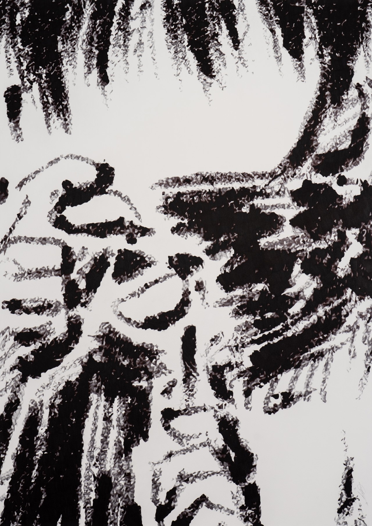 #or_love (close-up), 2025, 종이에 볼펜, 마커, 102.5 x 145cm