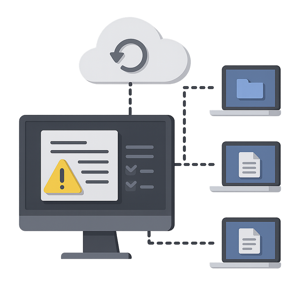 문서 중앙화 일러스트
