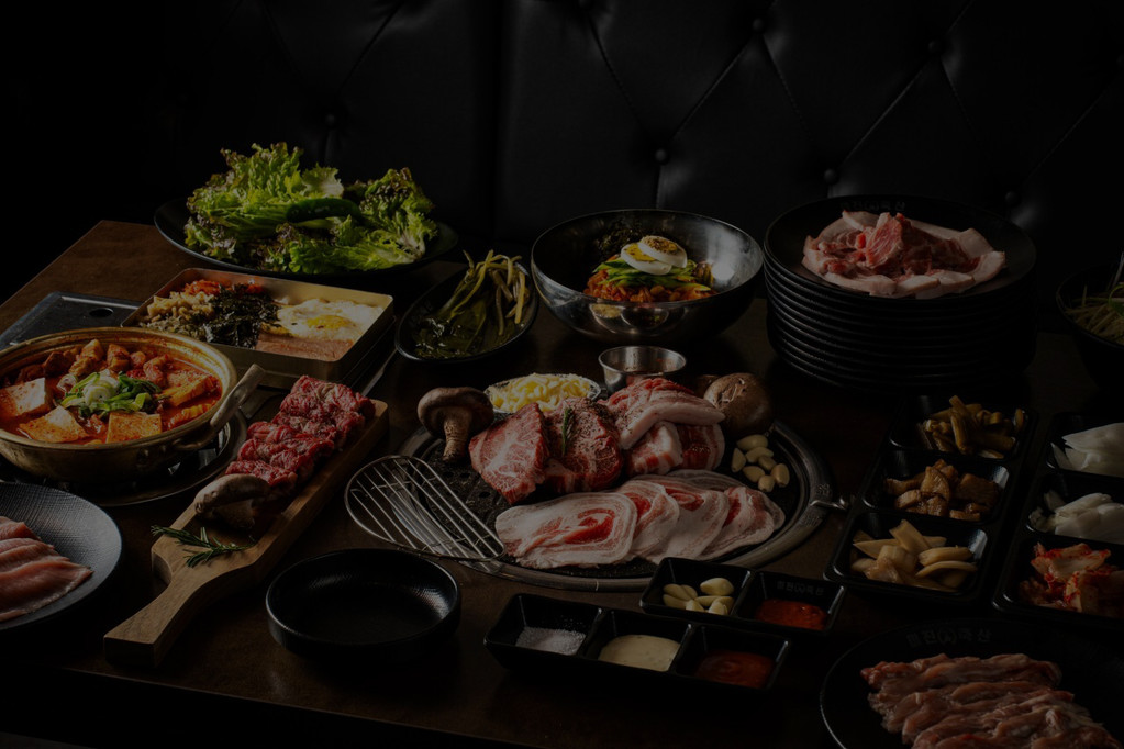 A full Korean barbecue feast