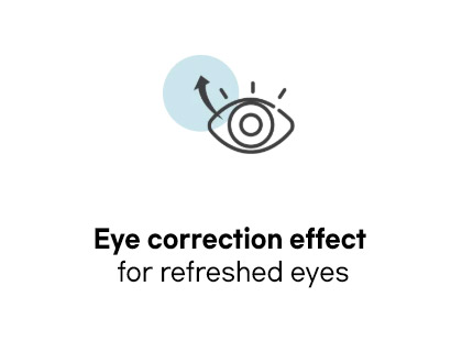Eye correction effect  for refreshed eyes