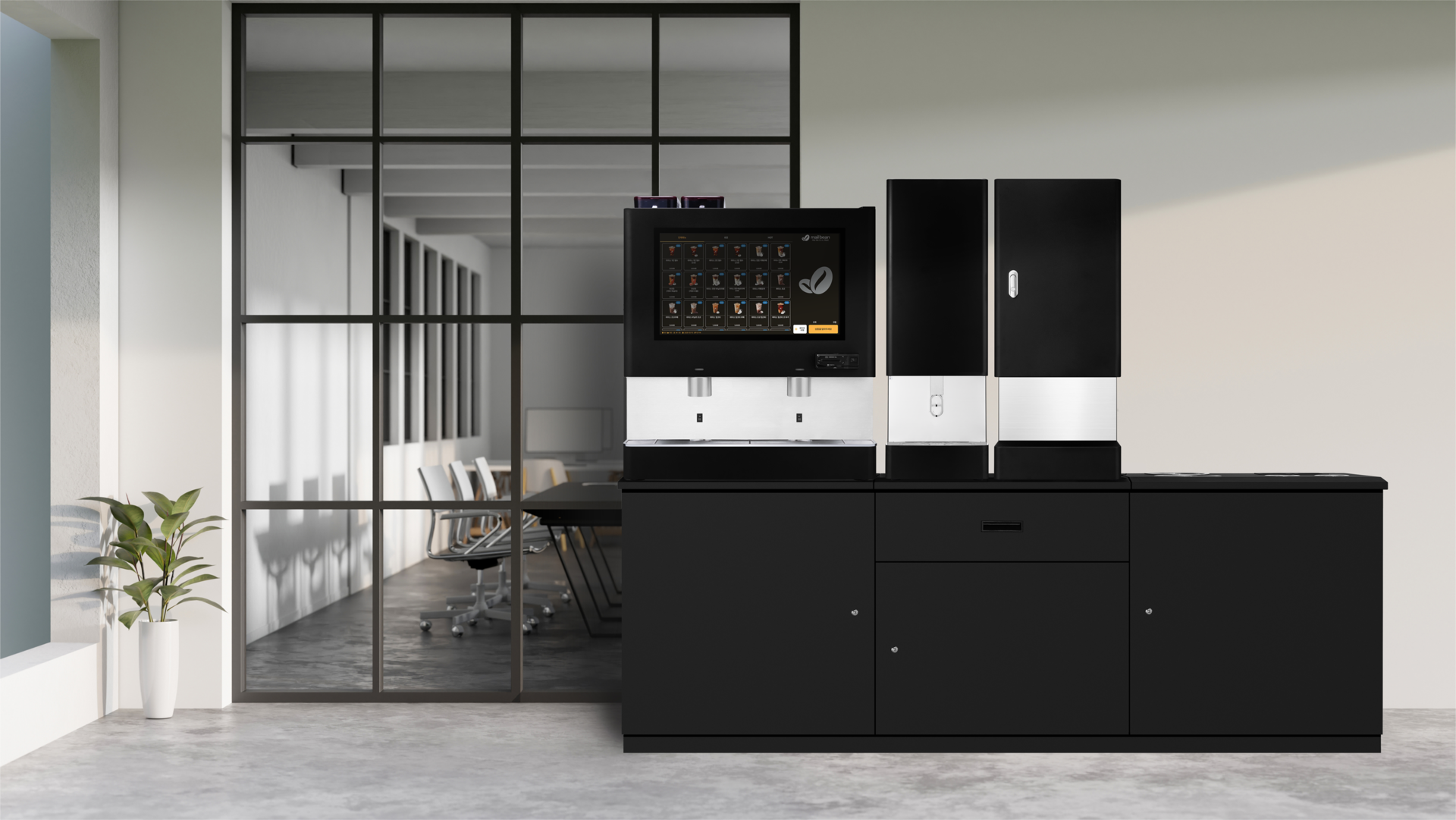 <p style="text-align: left; margin-left:120px;"><span style="font-size: 14px;"><span style="color: rgb(255,255,255);text-shadow: rgba(0,0,0, 3) 3px 3px 5px;">TECHNOLOGY MEETS ESPRESSO</span></p>   <p style="text-align: left; margin-left:120px;line-height: 1;"><span style="font-size: 36px; text-shadow: rgba(0,0,0,3)3px 3px 5px; color: rgb(255,255,255);">무인커피머신의</span></p> <p style="text-align: left; margin-left:120px;line-height: 1;"><span style="font-size: 36px; font-weight:800; text-shadow: rgba(0,0,0, 3) 2px 2px 5px;"><span style="color: rgb(255,255,255);">새로운 기준, 메일빈</span></span></p>