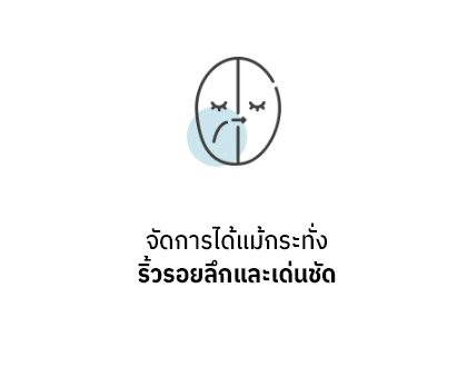 จัดการได้แม้กระทั่ง ริ้วรอยลึกและเด่นชัด