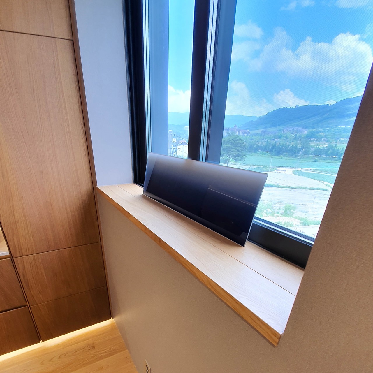 오크 원목 젠다이 창틀 연결 마감 구조