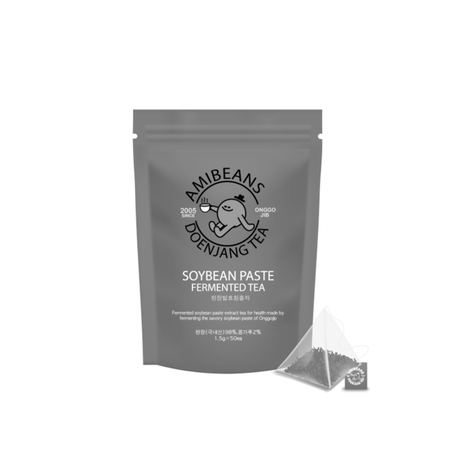 <p id="pr1">Soybean paste<br>fermented tea<br><span class="small-textup">NET WT. 1.5g×50</span></p>