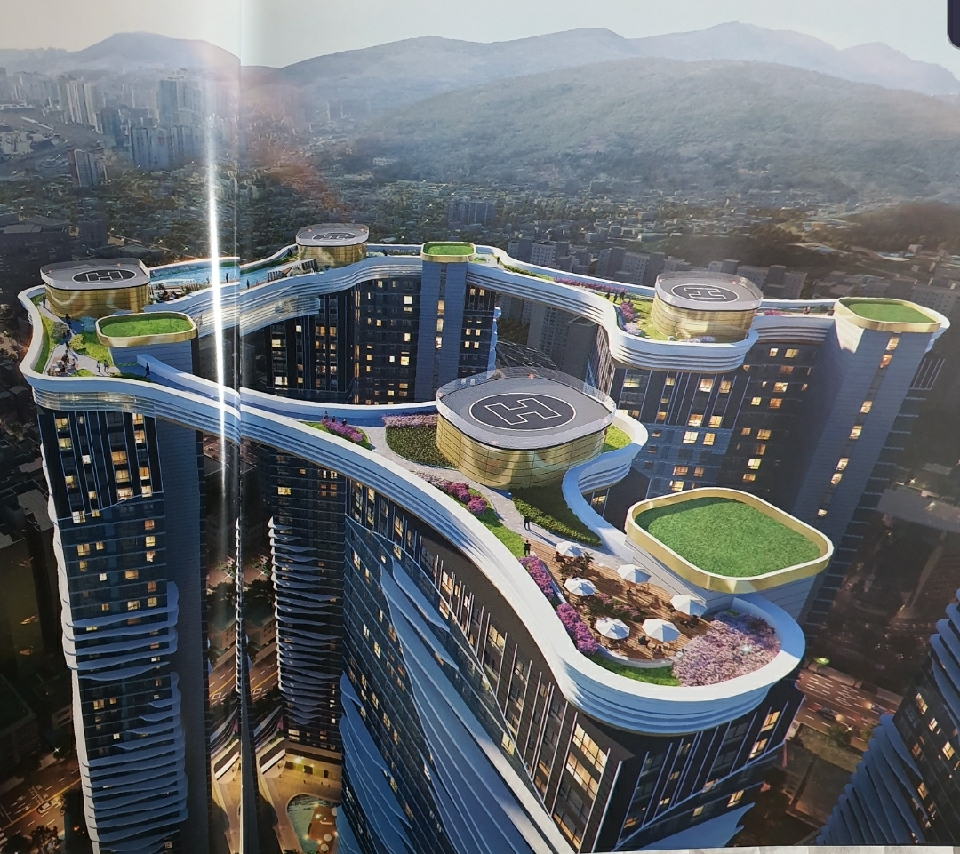 범천 힐스테이트 아이코닉 단지 배치도 이미지, 동 배치와 주요 동선 구성