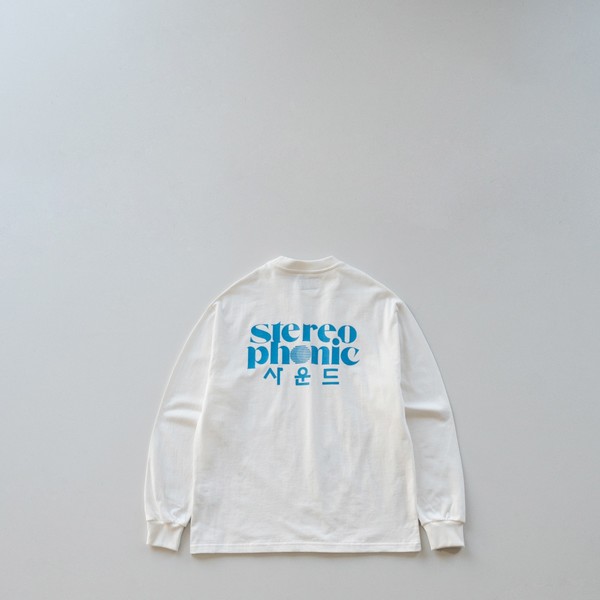 SPS Logo Long Sleeve Tee (White - Sky Blue) : ハブハド Havehad
