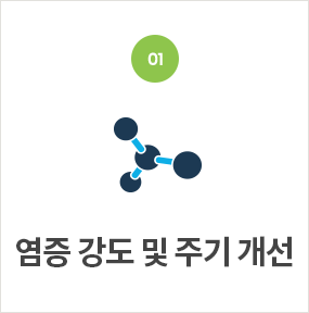 염증 강도 및 주기 개선