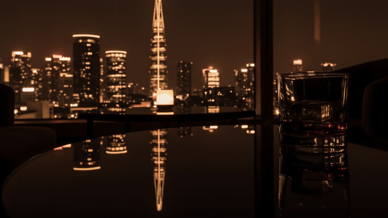 잠실룸싸롱에서 보는 송파구 야경