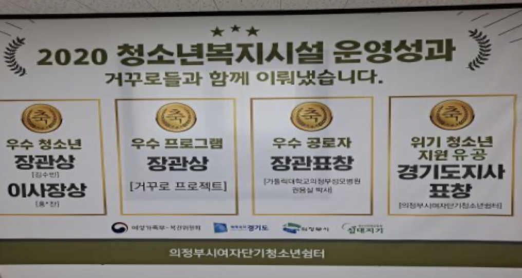 의정부시여자단기청소년쉼터 운영성과 (2020년)