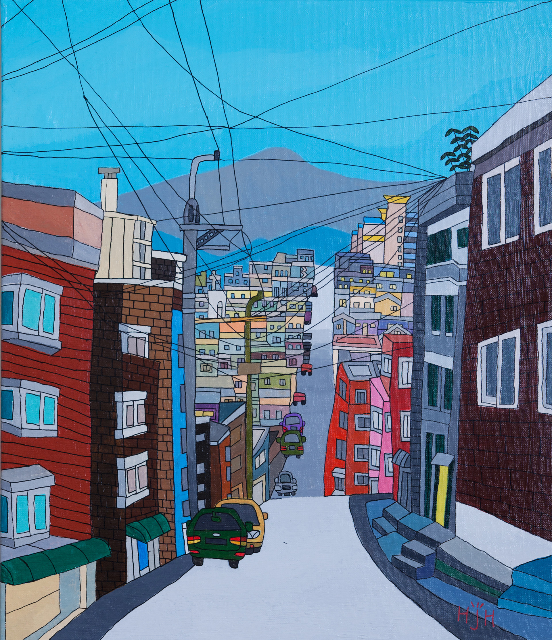 오래된 골목 풍경2, 53.0x45.5cm, Acrylic on canvas, 2024
