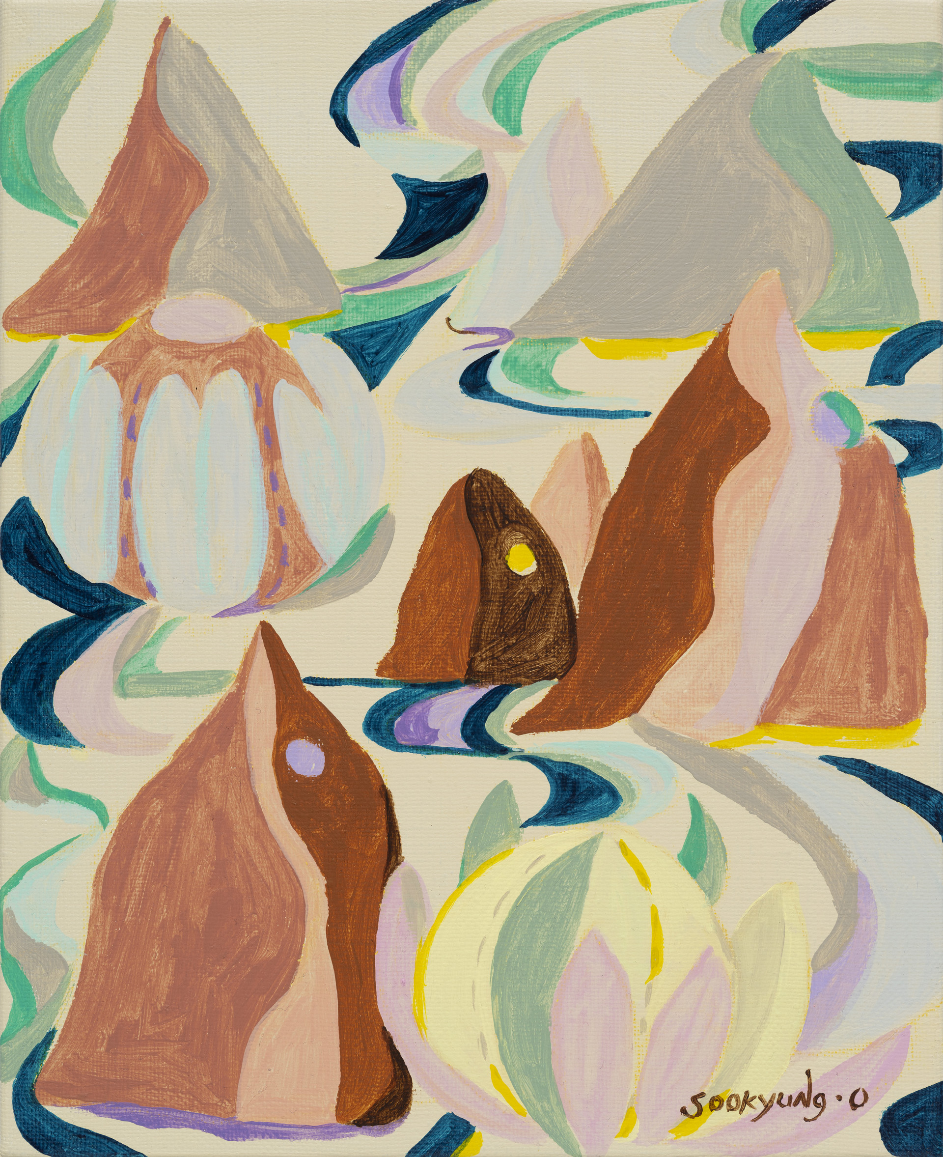 Sensory Map Ⅰ, 33×24cm, Acrylic on canvas, 2025