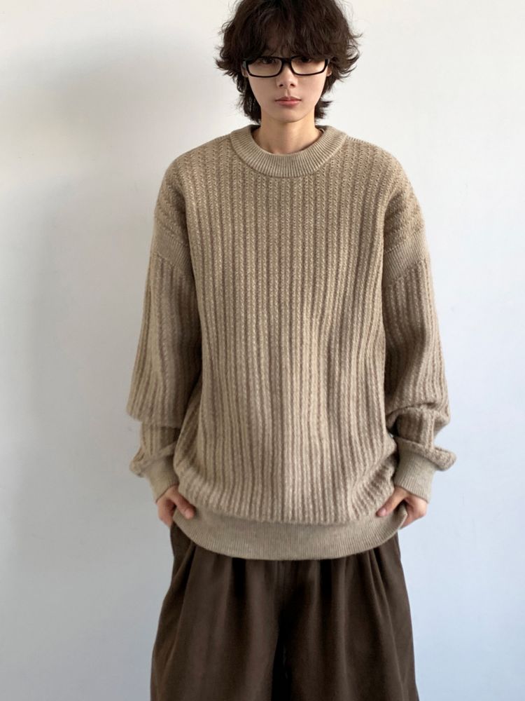 Vertical Rib Crew Knit : 더스터프(Dustuff)