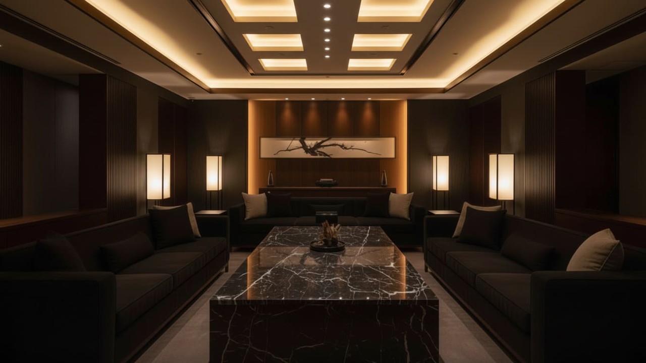 제주룸싸롱 프라이빗 룸 인테리어와 라운지 공간 구성