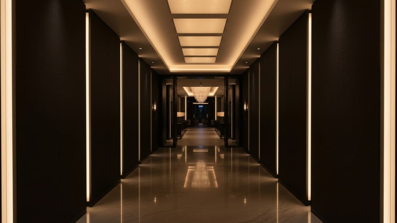 제주룸싸롱 프라이빗 라운지 복도 인테리어 공간