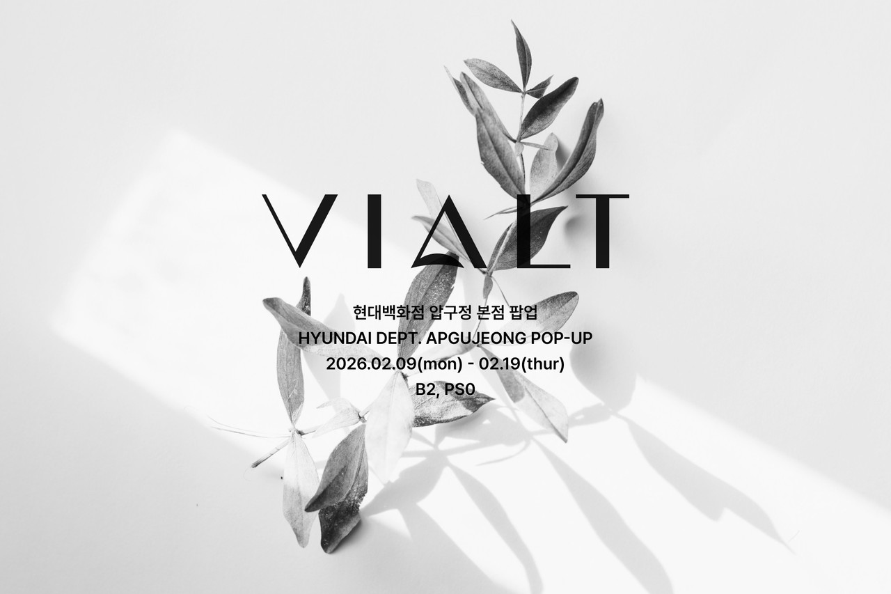 <p style="font-size: .8em;"><br>현대백화점 압구정 본점 팝업 <br> HYUNDAI DEPT. APGUJEONG POP-UP <br> 2026.02.09(mon) - 02.19(thur) <br>B2, PS0</p>