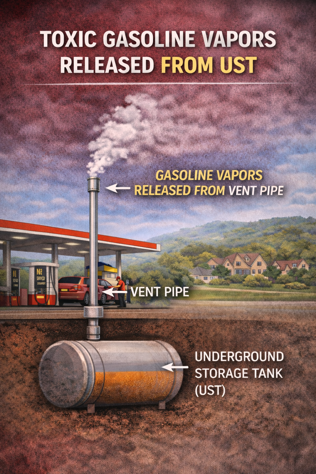 VOCs emitted from gas station vent