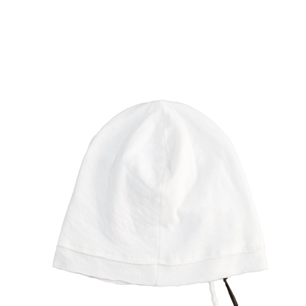 Handmade] Stitch Raw Beanie, White : PASTER