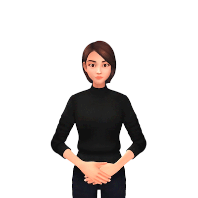 표정과 손동작으로 감정을 전달하는 EQ4ALL 사이너리 수어 이모티콘 이미지