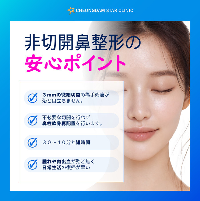 韓国 非切開鼻整形｜切らない鼻整形・鼻先整形専門｜チョンダムビョル