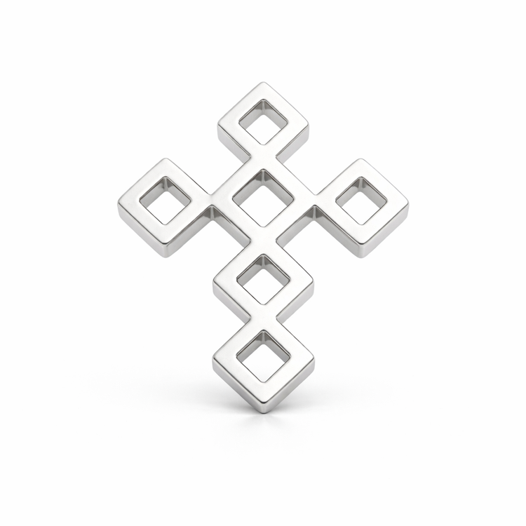 Diamond Shape Cross Necklace : SUBTITLE