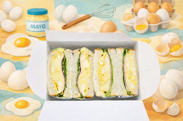 쌀로만든 에그클럼 샌드위치