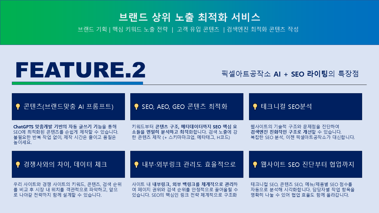 홈페이지 콘텐츠 seo최적화 서비스