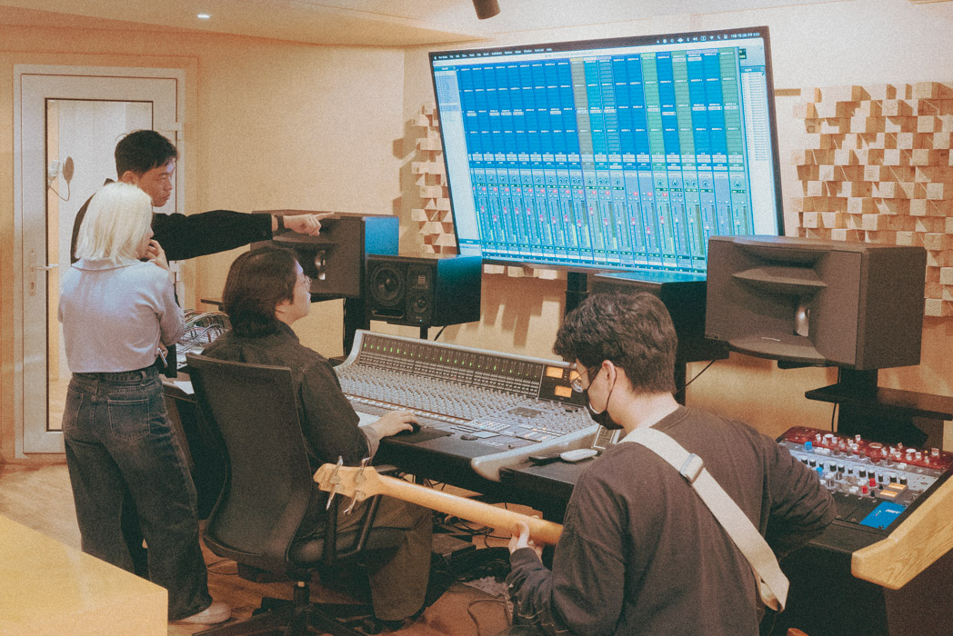 / 사운드 엔지니어 과정 앙상블 레코딩 실습 중 /