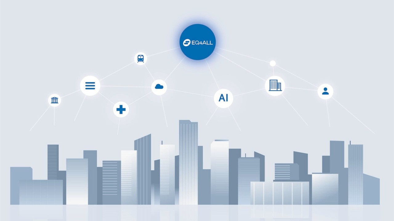 AI 기술을 통해 공공기관, 의료, 교통 등 다양한 분야의 정보를 연결하는 이큐포올(EQ4ALL) 정보 접근성 플랫폼 이미지