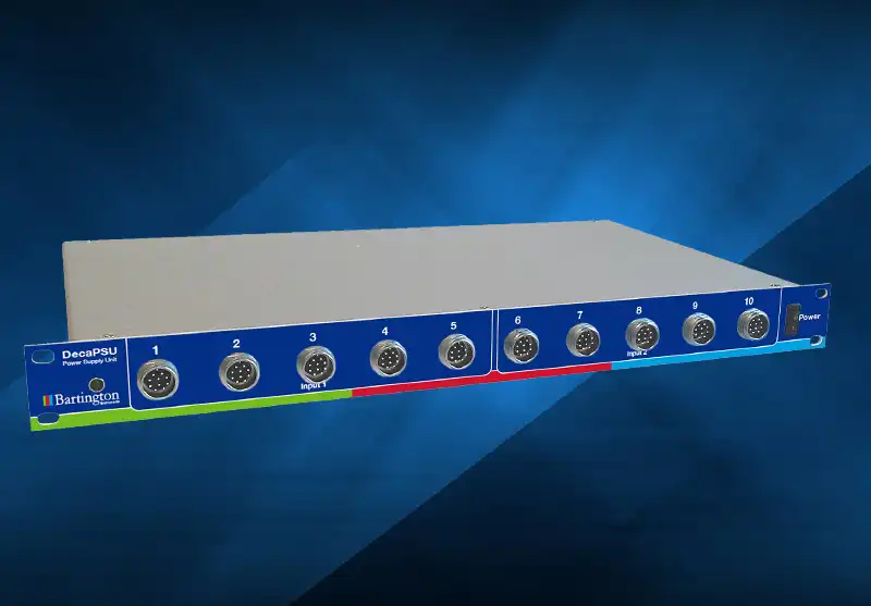 DecaPSU <br><br> <span style=" display:inline-block; width:300px; font-size:14px; color:#888; line-height:1.6; "> Rack-mounted power supply unit and analogue interface for up to ten sensors </span>
