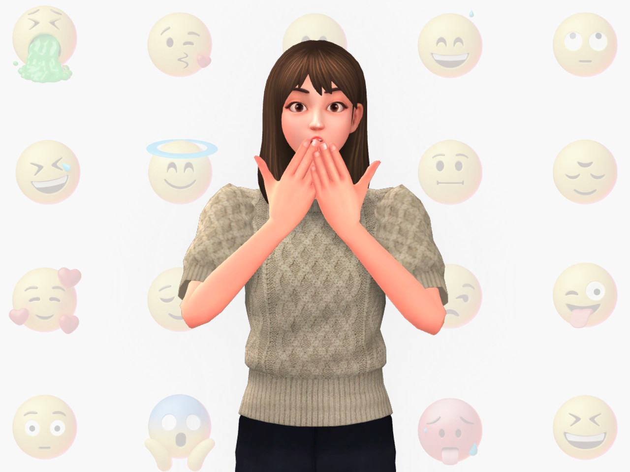 기쁨, 슬픔, 위로, 응원 등 다양한 감정을 수어로 표현하는 EQ4ALL 사이너리 수어티콘 이미지