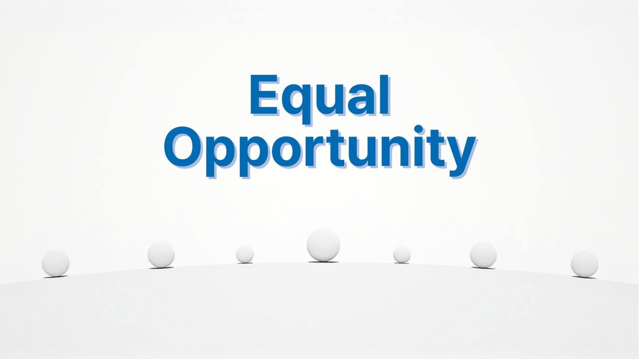 누구나 동등하게 소통하고 참여할 수 있는 공정한 기회를 상징하는 이큐포올(EQ4ALL) 비전 이미지