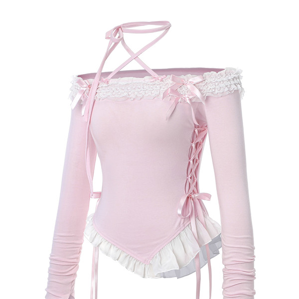 トップス SHUSHU CHERRY DOLLY HIME OFF-SHOULDER T Dolly Hime Off-shoulder t (babypink) : SHUSHU CHERRY