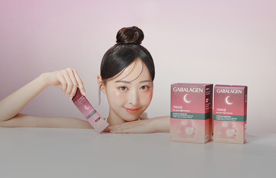 <div class="txt-group"><p class="t-txt">1포당 GABA 150mg을 섭취할 수 있는 콜라겐</p><p class="b-txt">유산균 발효 콜라겐 가바라겐!</p></div>