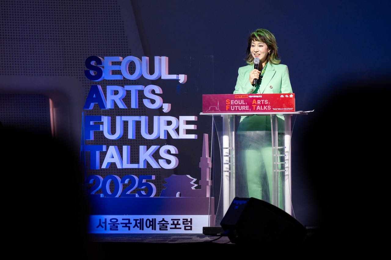 The MC for the forum Jemma HAN, Honorary Mayor of Seoul, introduced SAFT 2025 as “a place where discourse is generated and linked to policy”