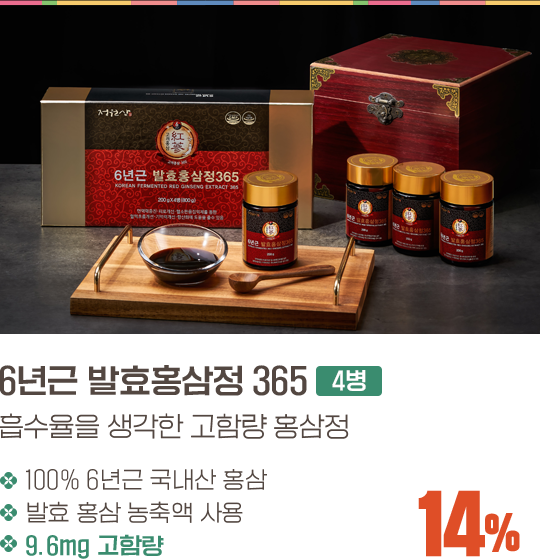 6년근 발효홍삼정 365 4병